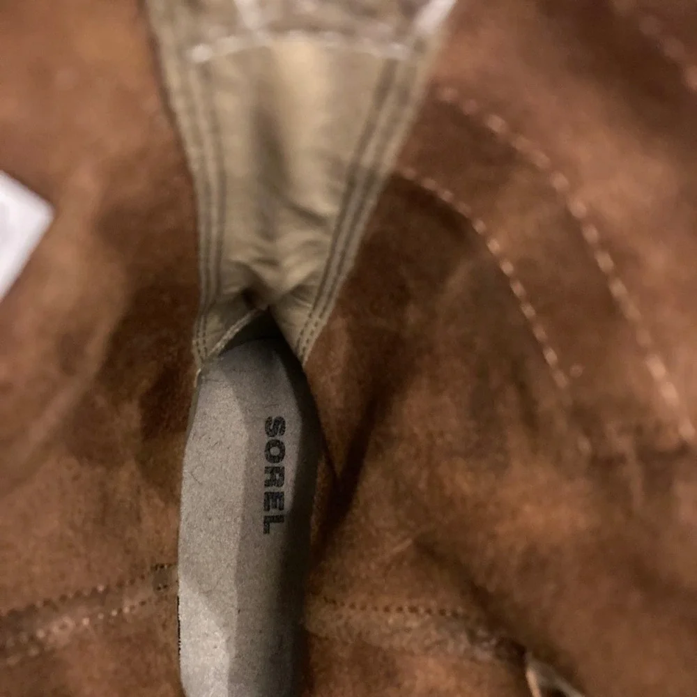 SOREL Major Pull On Boot Womens 8 Grizzly Tan Leather Oiled Suede MSRP$170
